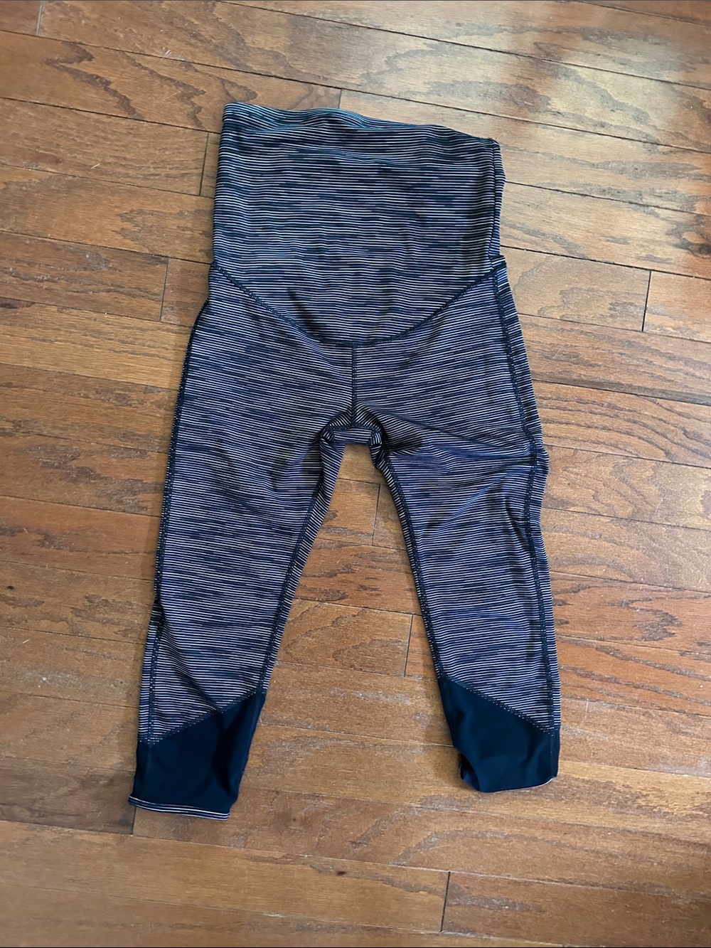 High-Waist maternity  Active Leggings - black Stripe